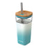 Liquid Cube Thumbler Trinkbrecher mit Strohhalm Teal Gradient 42872188698852