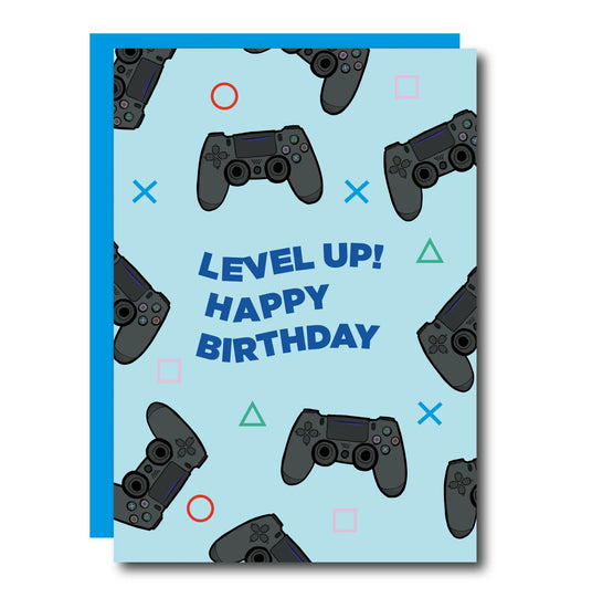 Level Up - Geburtstagskarte - derdealer.ch 