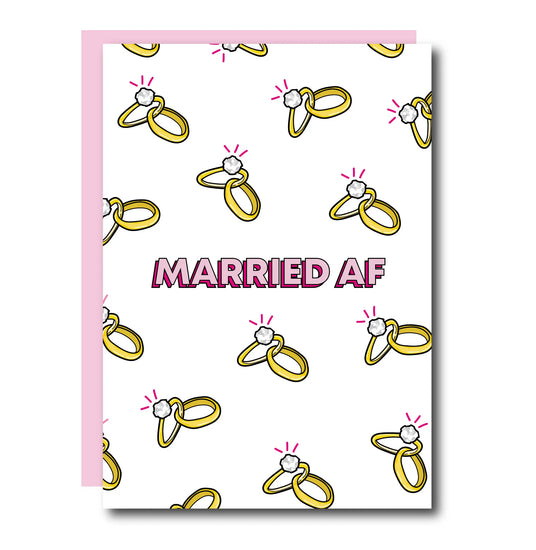 Married AF - Hochzeitskarte - derdealer.ch 