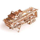 LKW Autoanhänger - 3D Holzbausatz - derdealer.ch