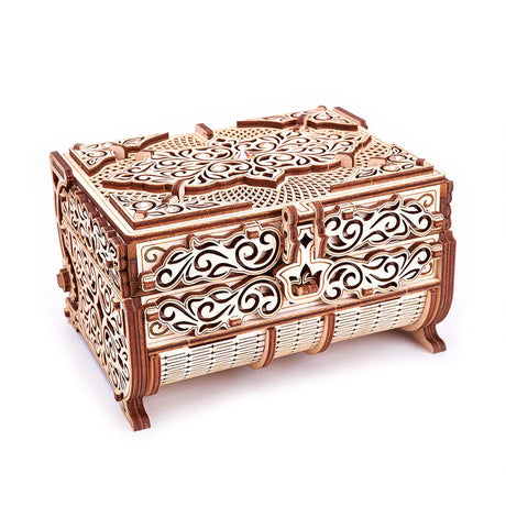 Schatzkiste mit Swarovski®- Schmuck - 3D Holzbausatz - derdealer.ch