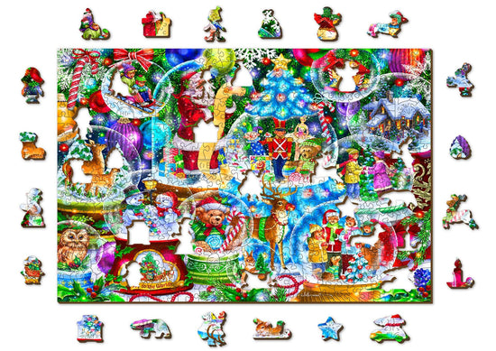 Christmas Snowballs L (505 Teile) - Holzpuzzle - derdealer.ch 