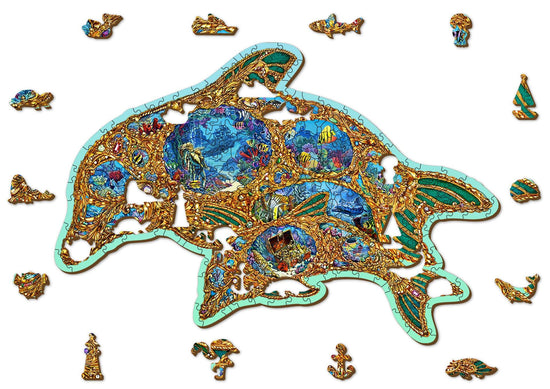 Delfin - Jewels of the Sea L (250 Teile) - Holzpuzzle - derdealer.ch 
