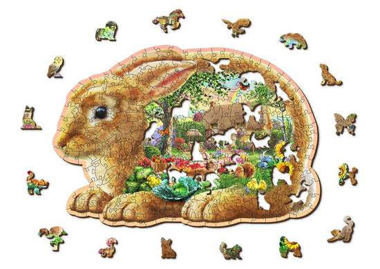 Hase - Garden Bunny L (250 Teile) - Holzpuzzle - derdealer.ch 