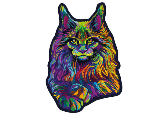 Rainbow Wild Cat L (275 Teile) - Holzpuzzle - derdealer.ch 