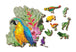 WoodenCity - Tropical Birds L (300 Teile) - Holzpuzzle