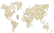 World Map Animals XL - Wanddekoration - Holz - derdealer.ch